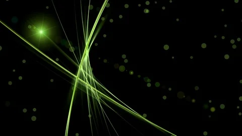 Dots of Light and Flare on Green Abstract Background Stock Footage 87765835