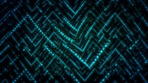 Dots in lines rhythmic movement. Psychedelic hypnotic transformation Stock Footage 261731276