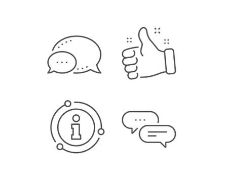 Dots message line icon. Chat comment sign. Speech bubble. Vector Stock Illustration