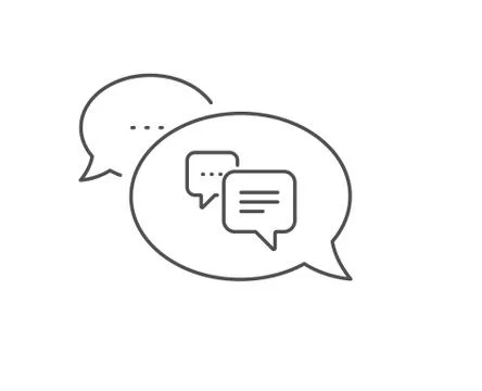 Dots message line icon. Chat comment sign. Speech bubble. Vector Illustrazione stock