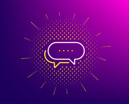 Dots message line icon. Chat comment sign. Speech bubble. Vector 스톡 일러스트