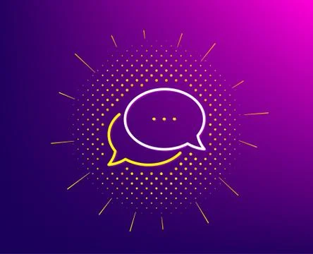 Dots message line icon. Chat comment sign. Speech bubble. Vector イラスト素材