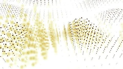 Dots moving in waves in space with spots. Design. Points moving in vertical Illustration