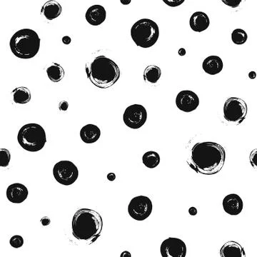 Dots Pattern from Brush Strokes Stock Illustration