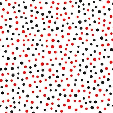 Dots Pattern Chaotic Black Red Background Illustrazione stock
