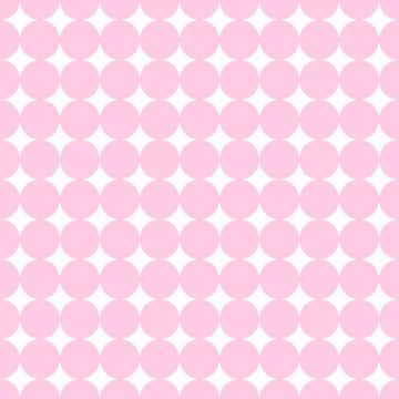 Dots pattern. Pink white seamless dotted background Stock Illustration