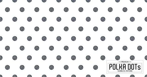 Dots pattern vector. Polka dot background. Monochrome polka dots abstract bac Stock Illustration