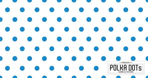 Dots pattern vector. Polka dot background. Blue and white polka dots abstract Illustrazione stock