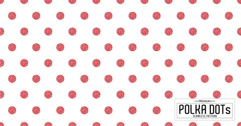 Dots pattern vector. Polka dot background. Red and white polka dots abstract  Stock Illustration