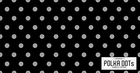 Dots pattern vector. Polka dot background. Monochrome polka dots abstract bac Illustrazione stock