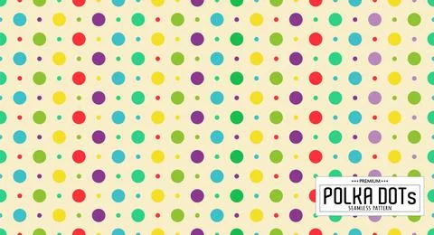 Dots pattern vector. Polka dot background. Seamlles polka dots abstract backg Stock Illustration