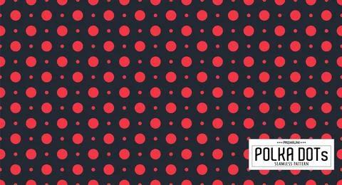 Dots pattern vector. Polka dot background. Seamlles polka dots abstract backg Illustrazione stock