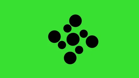 Dots Pre loader Loading Graphic on Green Screen (4K Technology Loop). Video stock 322177262
