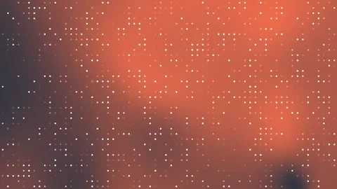 Dots scattered across a reddish nebula background Видео 335944238