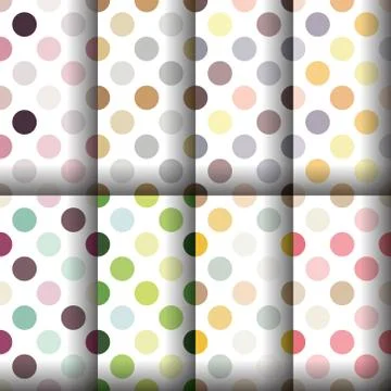Dots seamless pattern collection Stock Illustration