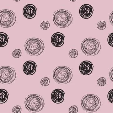 Dots seamless pattern vector pattern. Stylish hand-drawn illustration Stock Illustration