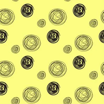 Dots seamless pattern vector pattern. Stylish hand-drawn illustration Stock Illustration