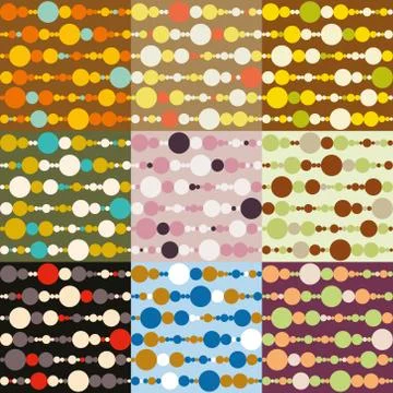 Dots seamless patterns Illustrazione stock