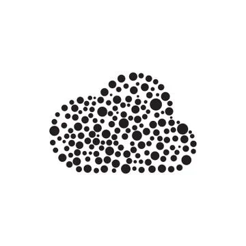 Dots shape cloud 스톡 일러스트
