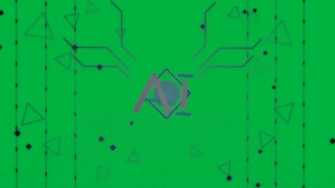 Dots sparking logo tilting, arms reaching, camera zooming, showing mark on Stock Footage 329572516