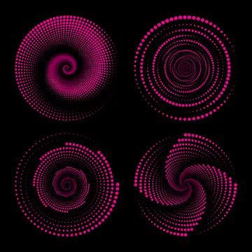 Dots, Speckles Abstract Concentric Circle. Stock Illustration