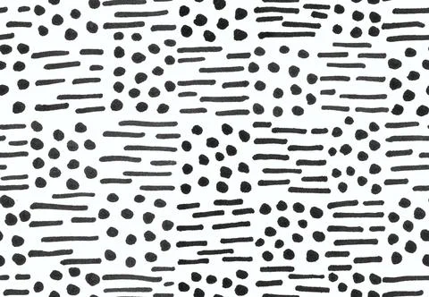 Dots Stripes Marker pattern. Hand made doodle geometry seamless pattern 스톡 일러스트