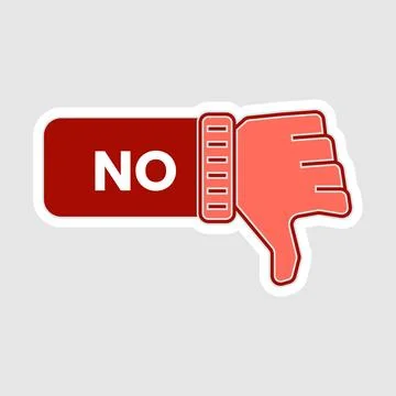 Do'ts symbol in flat style. Negative no mark Stock Illustration