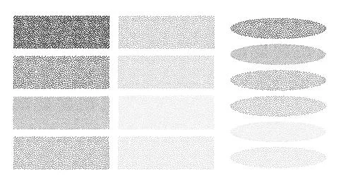 Dots Texture Vector Brush Set Stock Illustration