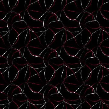 Dots waves pattern neuron futuristic texture black red Stock-Illustration