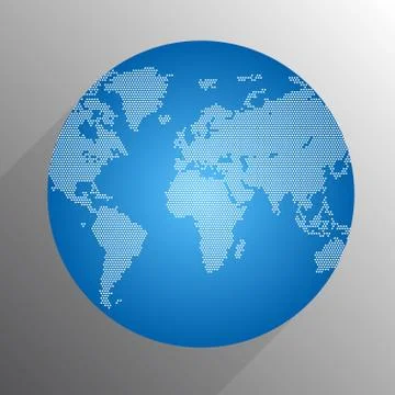 Dots world globe vector illustration isolated Stock Illustration