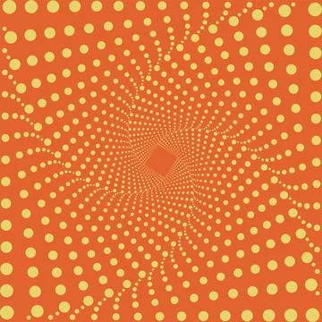 Dotted abstract background. Optical illusion pattern. Geometric art wallpaper Stock Illustration