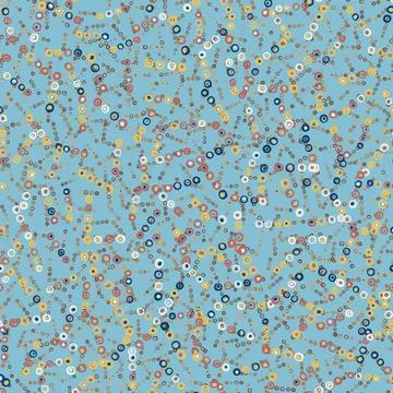 Dotted abstract seamless vector pattern on blue 스톡 일러스트