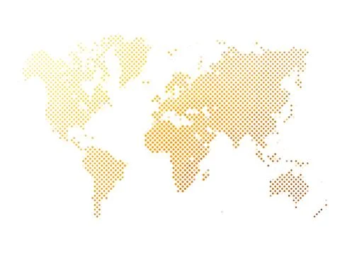 Dotted abstract vector map of World Stock Illustration