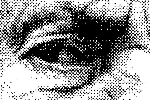 Dotted aged eye Stock Illustration