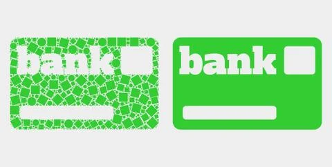 Dotted and Flat Vector Bank Card Icon 스톡 일러스트
