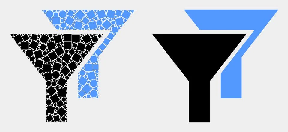 Dotted and Flat Vector Filters Icon 스톡 일러스트