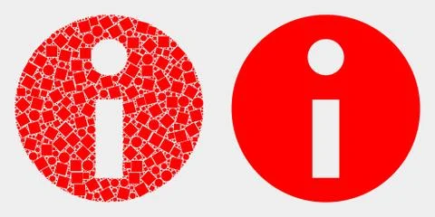 Dotted and Flat Vector Information Icon Illustrazione stock