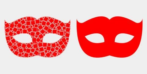Dotted and Flat Vector Private Mask Icon Illustrazione stock