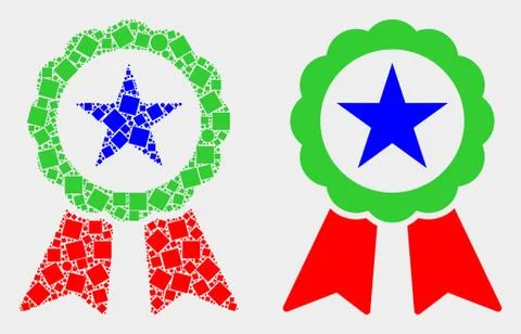 Dotted and Flat Vector Star Seal Icon 스톡 일러스트