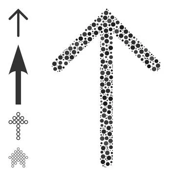 Dotted Arrow Up Composition of Round Dots and Similar Icons 스톡 일러스트