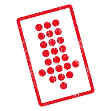 Dotted Arrow Down Icon Rubber Stamp Stockillustratie