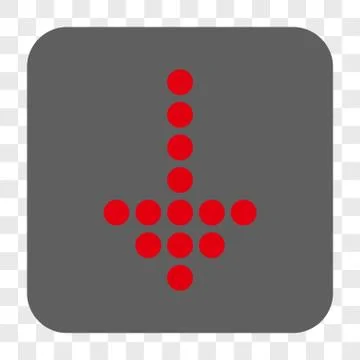 Dotted Arrow Down Interface Toolbar Button 库存插图