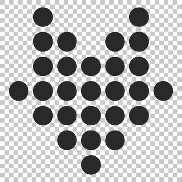Dotted Arrow Down Vector Icon 库存插图