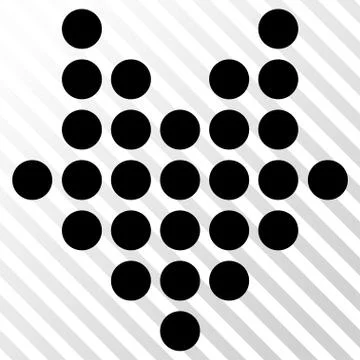 Dotted Arrow Down Vector Icon 库存插图
