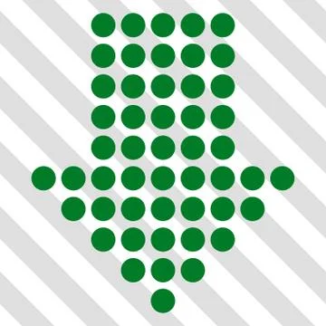 Dotted Arrow Down Vector Icon 库存插图