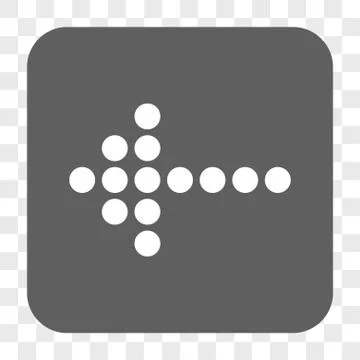 Dotted Arrow Left Rounded Square Button 스톡 일러스트