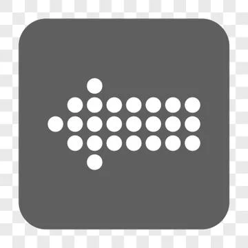 Dotted Arrow Left Rounded Square Button 스톡 일러스트