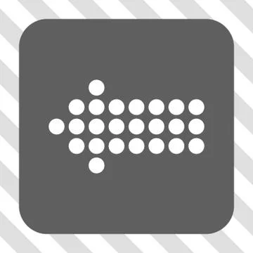 Dotted Arrow Left Rounded Square Button Stock Illustration