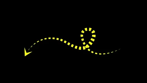 Dotted Arrow Line Bouncing to Left Stock Footage 318134192