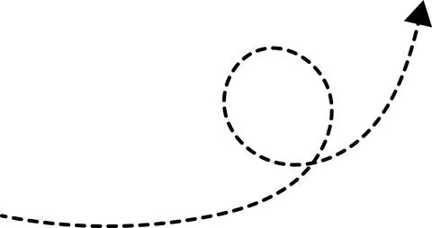 Dotted Arrow Line. Dotted arrows. Isolated Vector illustration Stock Illustration